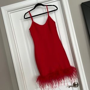 Fashion nova feather bandage dress